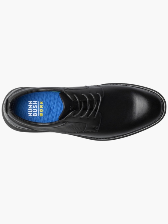 Mens Nunn Bush Chase Work Plain Toe Oxford in Black. 85126 main image 5